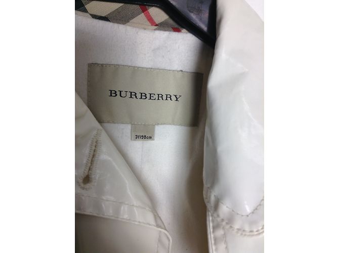 Burberry Mädchen Mantel Weiß Baumwolle Nova Check - Ansicht 5