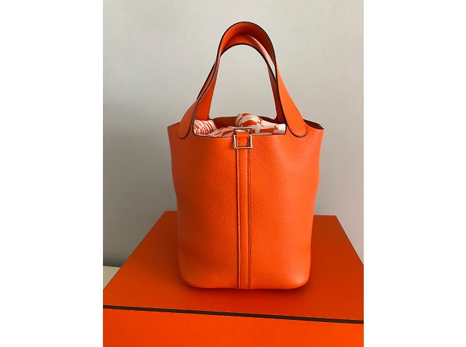 Hermès Picotina Laranja - vista 3