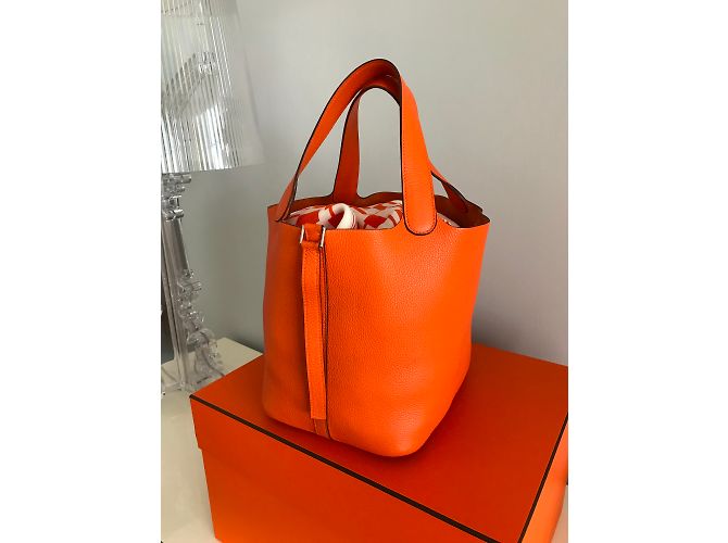 Hermès Picotina Laranja - vista 4