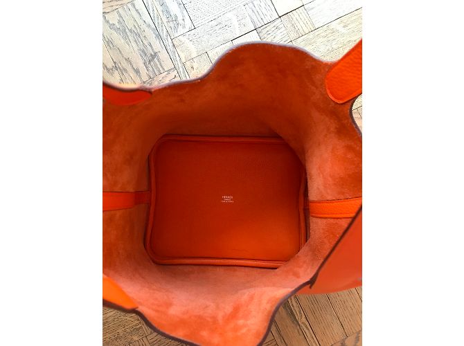 Hermès Picotina Laranja - vista 8