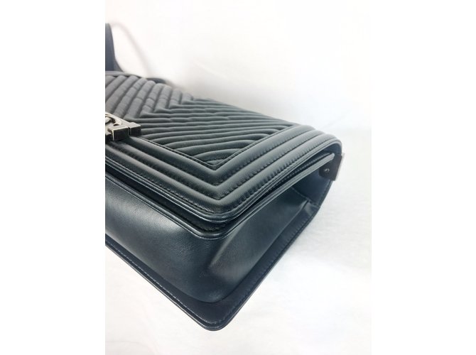 Chanel Boy Medium Chevron Navy Navy blue - view 11