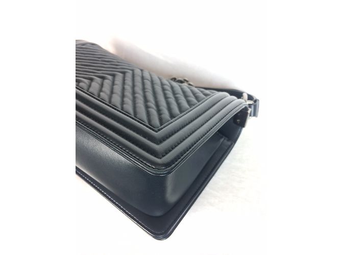 Chanel Boy Medium Chevron Navy Navy blue - view 8
