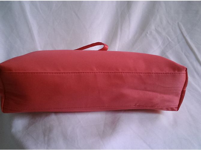 Pochette Rochas RN in raso corallo - vista 3