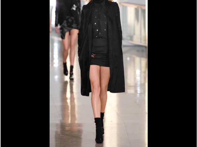 Anthony Vaccarello Falda Negro - vista 4