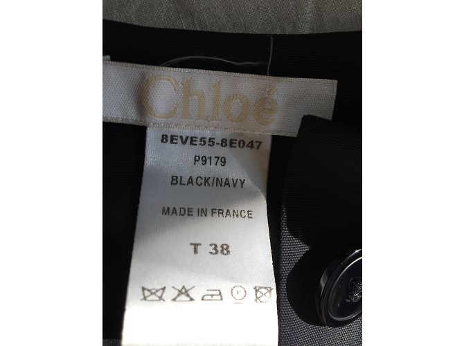 Giacca corta Chloé blu navy con strass e ricami - vista 5