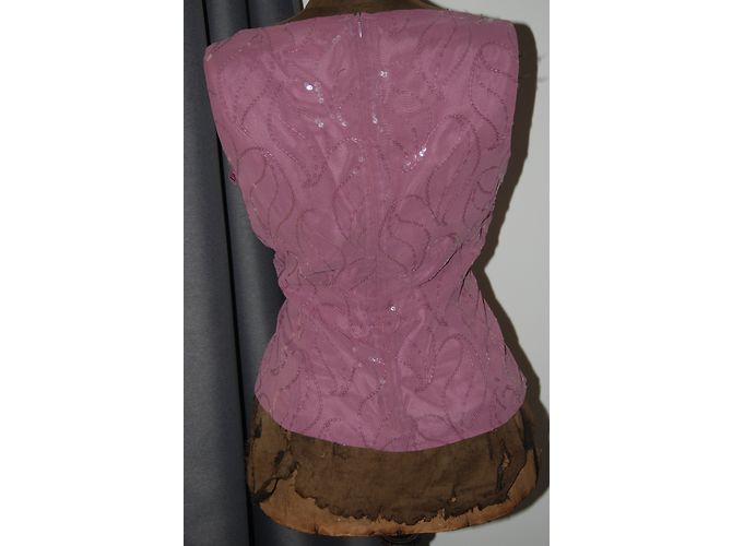 Top con paillettes rosa Adolfo Dominguez - vista 10
