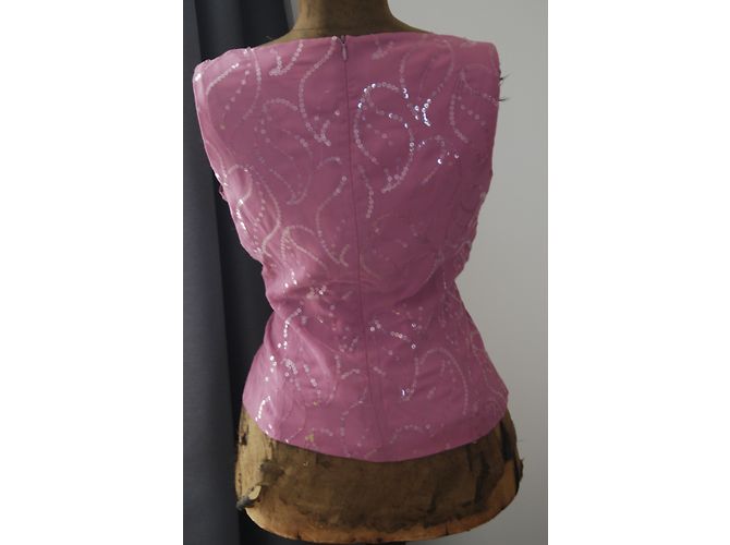 Top con paillettes rosa Adolfo Dominguez - vista 11