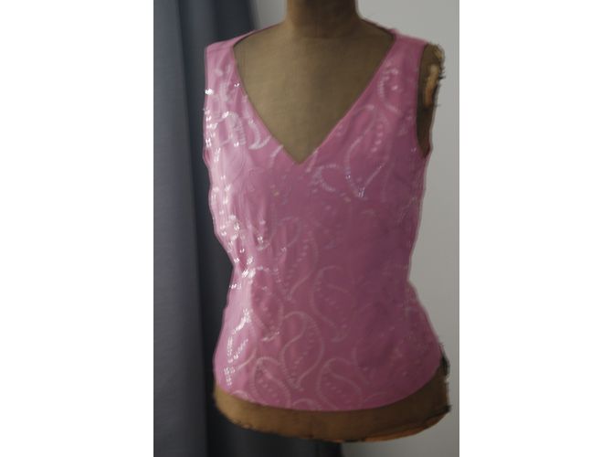 Top con paillettes rosa Adolfo Dominguez - vista 5