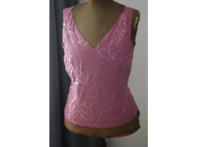 Top con paillettes rosa Adolfo Dominguez - vista 6