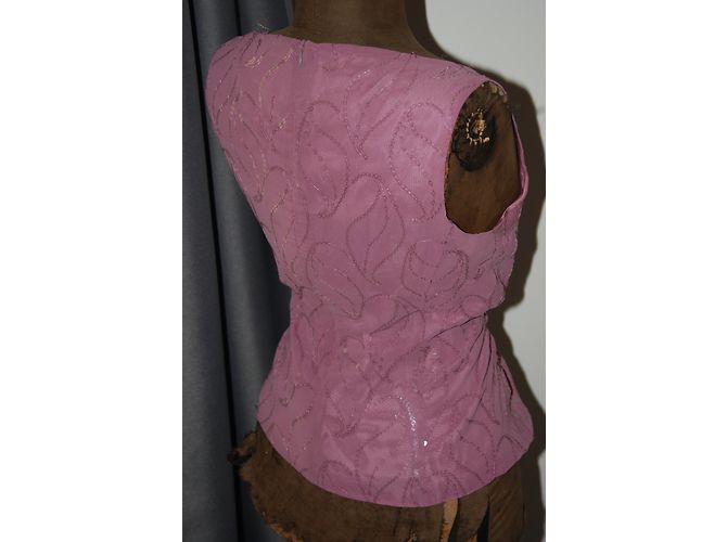 Top con paillettes rosa Adolfo Dominguez - vista 9