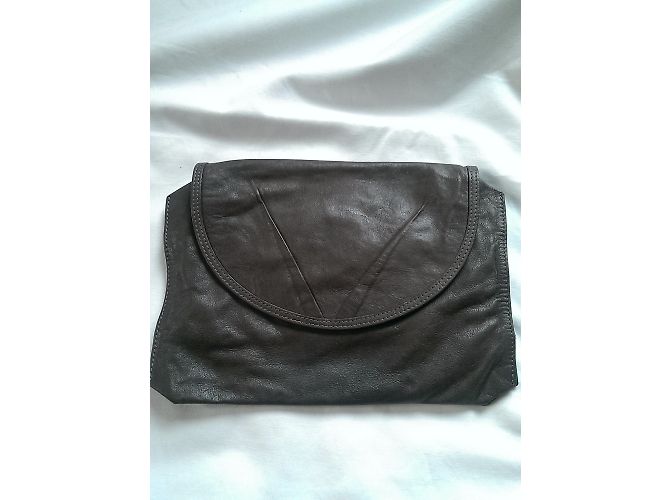 Pochette Vanessa Bruno in pelle marrone - vista 11