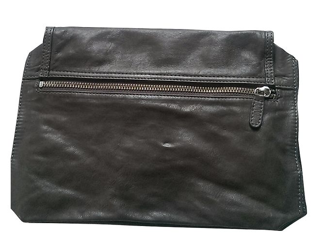 Pochette Vanessa Bruno in pelle marrone - vista 2