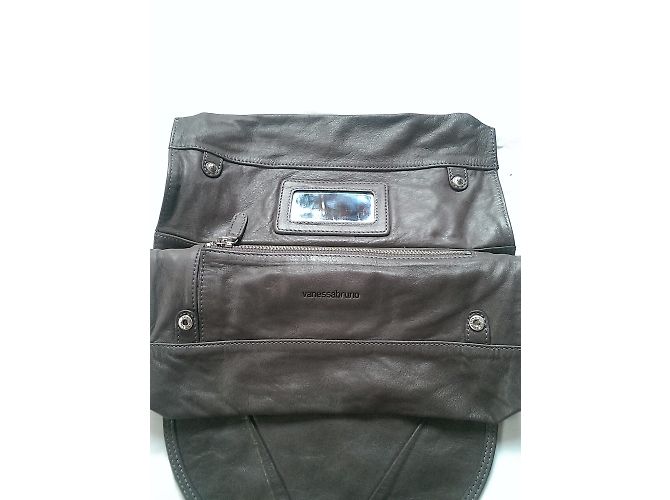 Pochette Vanessa Bruno in pelle marrone - vista 7