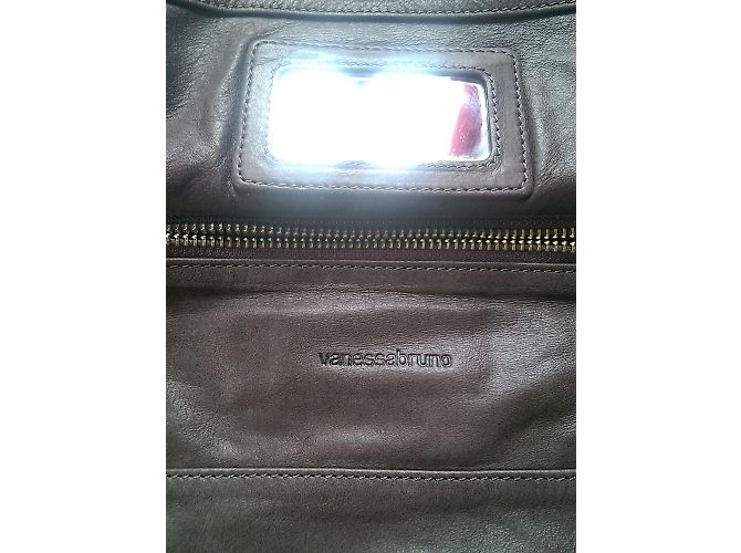 Pochette Vanessa Bruno in pelle marrone - vista 9