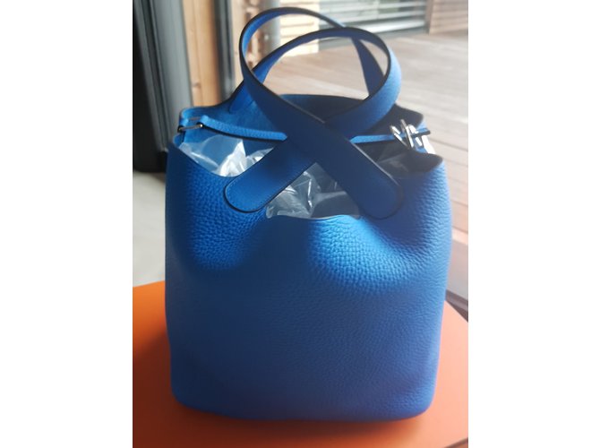 Picotin Hermès Handtaschen Blau - Ansicht 4