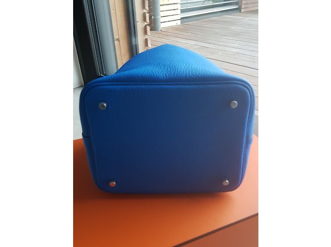 Picotin Hermès Handtaschen Blau - Ansicht 5