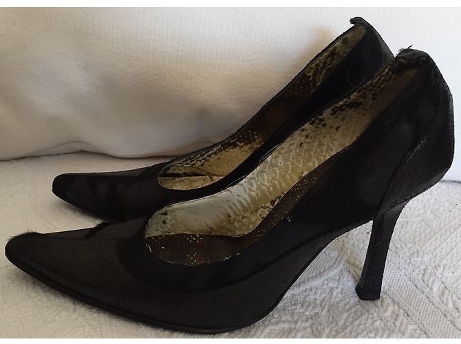 Décolleté Just Cavalli in pelle nera e pelle di vitello Nero - vista 10
