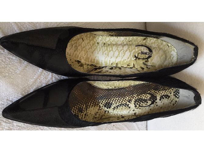 Décolleté Just Cavalli in pelle nera e pelle di vitello Nero - vista 4