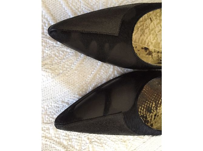Décolleté Just Cavalli in pelle nera e pelle di vitello Nero - vista 5