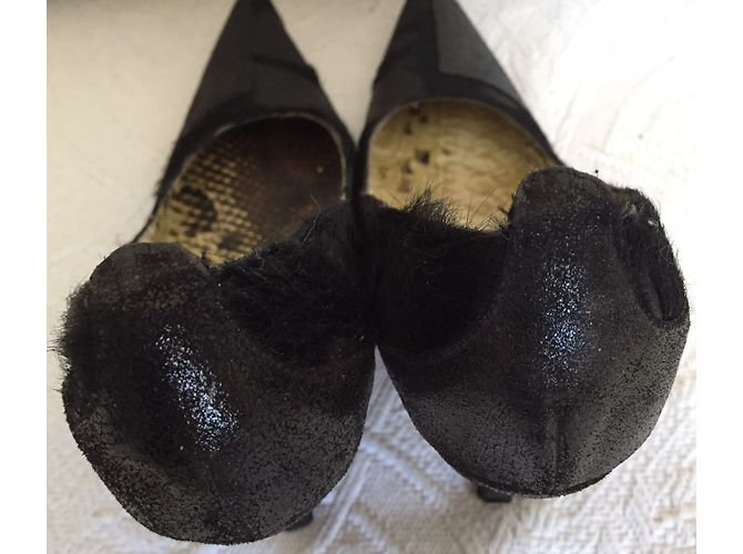 Décolleté Just Cavalli in pelle nera e pelle di vitello Nero - vista 7