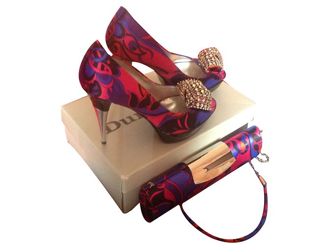 Dune Multicolour Satin Pumps and Pouch Set Size 39 Multiple colors - view 2