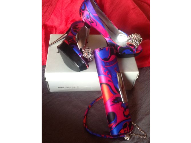 Dune Multicolour Satin Pumps and Pouch Set Size 39 Multiple colors - view 3