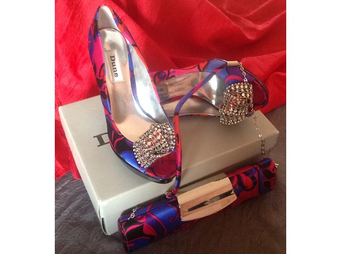 Dune Multicolour Satin Pumps and Pouch Set Size 39 Multiple colors - view 4