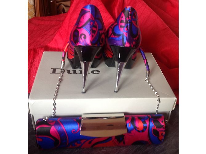 Dune Multicolour Satin Pumps and Pouch Set Size 39 Multiple colors - view 7
