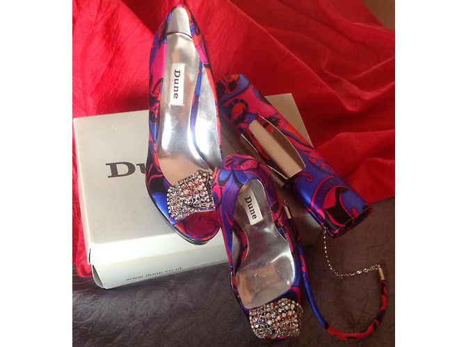 Dune Multicolour Satin Pumps and Pouch Set Size 39 Multiple colors - view 8