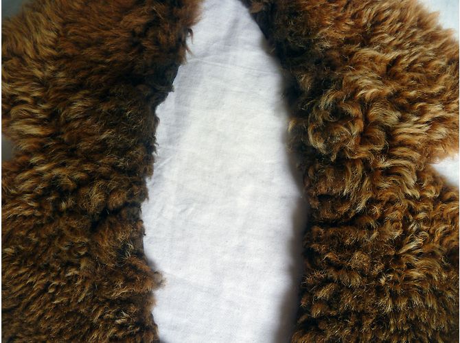 Autre Marque Le renard Collo in pelliccia di agnello marrone - vista 2