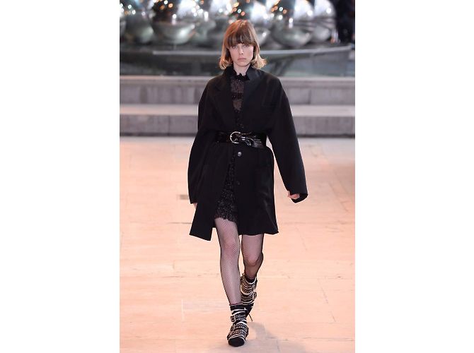 Isabel Marant Falda metalizada con volantes de algodón. Negro - vista 5