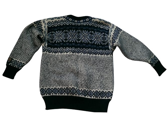 Dale of Norway UNISEX-Strickjacke Weiß Blau - Ansicht 2