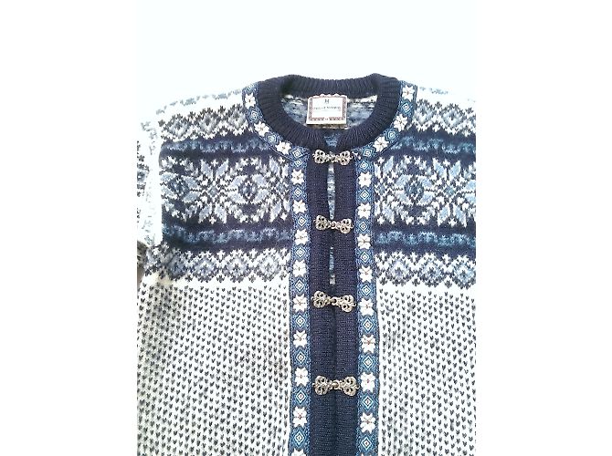 Dale of Norway UNISEX-Strickjacke Weiß Blau - Ansicht 3