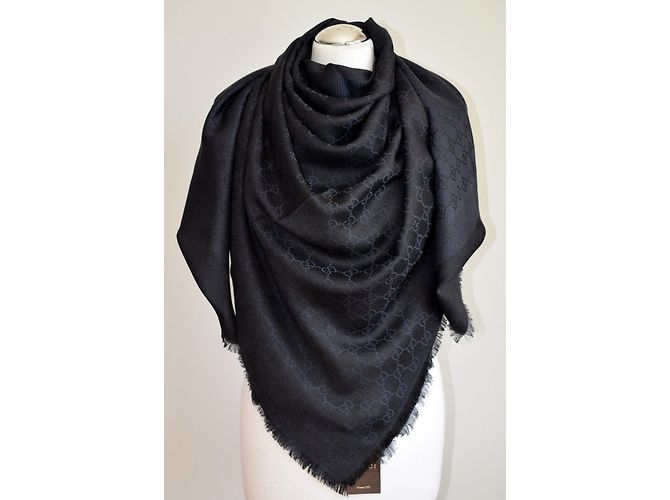 GGWEB GUCCI SCARF BLU / NERO NUOVO - vista 4