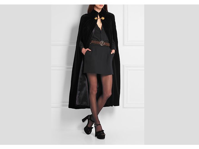 Minifalda de esmoquin negra de Saint Laurent Negro - vista 7