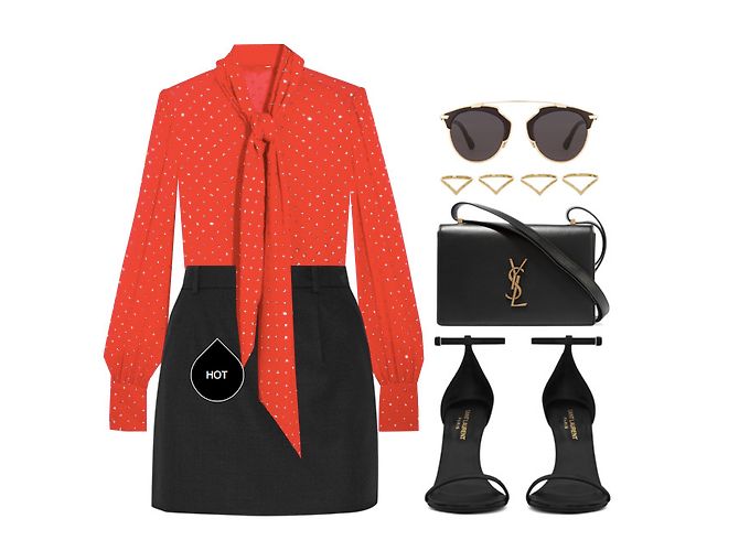 Minifalda de esmoquin negra de Saint Laurent Negro - vista 8