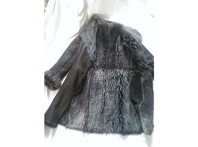 Autre Marque Valentino Pablo Abrigo Chaqueta de Cuero Marrón Castaño - vista 4
