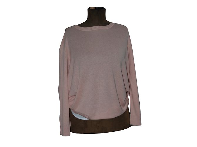 Suéter Calvin Klein Rosa en Algodón L Blanco Beige - vista 2