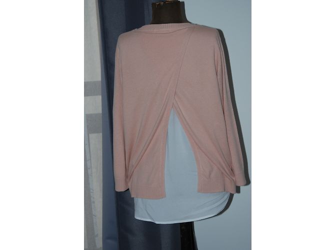 Suéter Calvin Klein Rosa en Algodón L Blanco Beige - vista 4