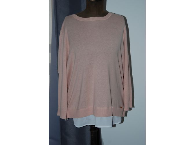Suéter Calvin Klein Rosa en Algodón L Blanco Beige - vista 5