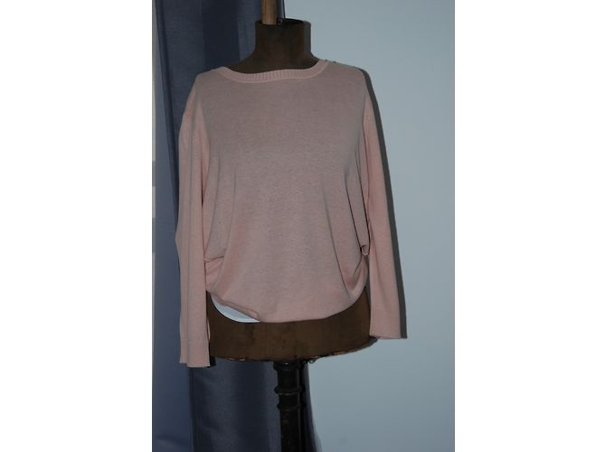 Suéter Calvin Klein Rosa en Algodón L Blanco Beige - vista 6