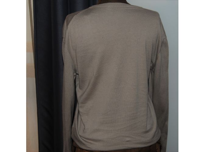 Suéter Calvin Klein Rosa en Algodón L Blanco Beige - vista 9