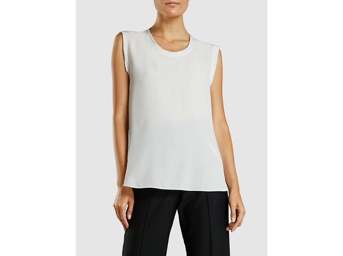 Creme White Silk Muscle Tee de 3.1 Phillip Lim Branco - vista 2