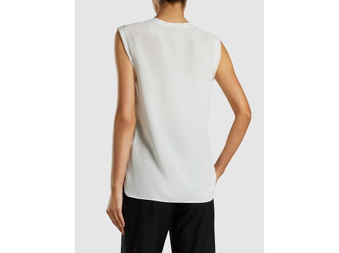 Creme White Silk Muscle Tee de 3.1 Phillip Lim Branco - vista 3