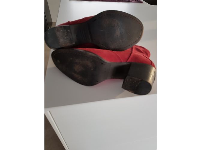 Botines Zadig & Voltaire MOLLY de cuero rojo oscuro Burdeos - vista 5