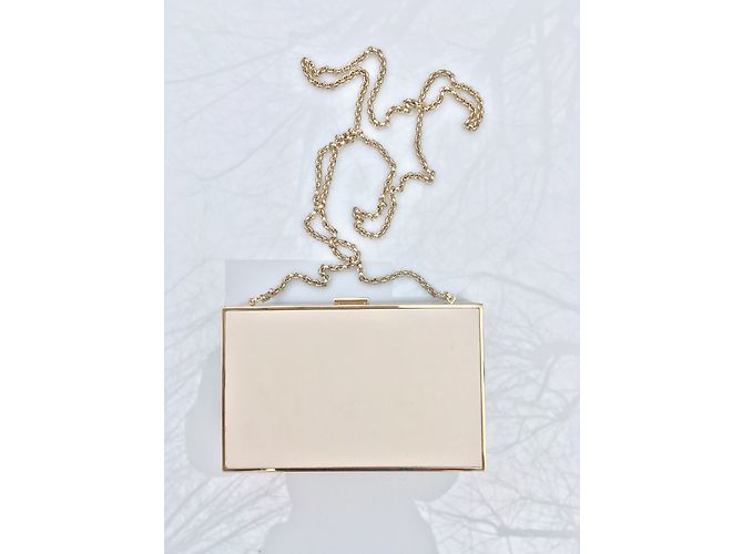 Pochette Anya Hindmarch in pelle bianca Bianco - vista 3