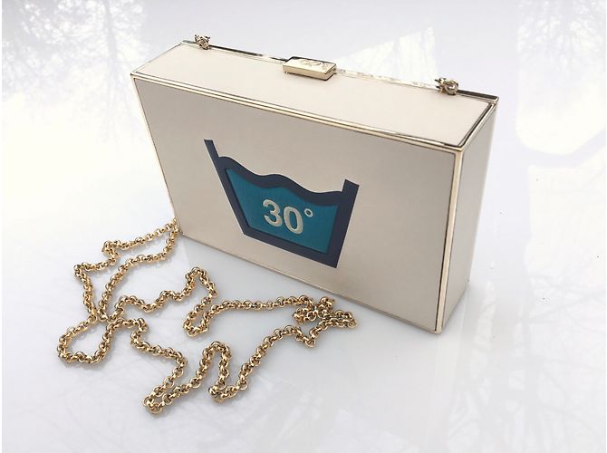 Pochette Anya Hindmarch in pelle bianca Bianco - vista 7
