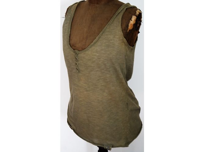Camiseta sin mangas Berenice de algodón caqui Talla M - vista 6