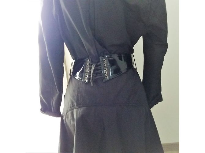 Gabardina de algodón negra Jean Paul Gaultier Negro - vista 8
