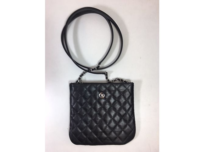 Chanel Pochette Bandoleer Uniform Schwarz - Ansicht 8
